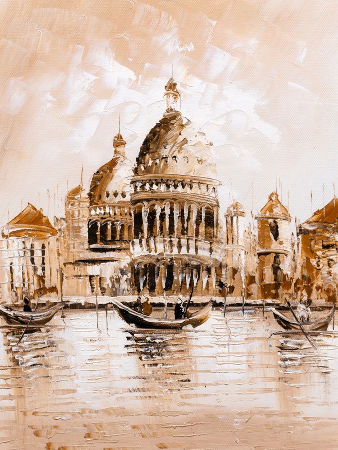 Картина на холсте пейзаж венеции, арт hd1382501