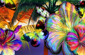 Фреска бабочки