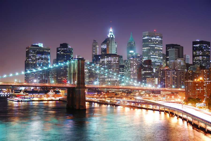 Фотообои На Манхеттен с Бруклинского моста