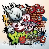 Фотообои Стикеры граффити