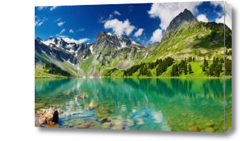 Картина Прозрачное горное озеро