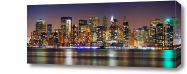 Картина Панорама Манхеттена ночью