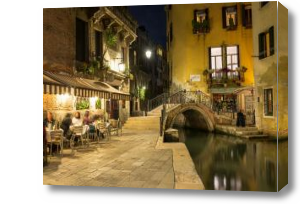 Картина уличное кафе в Венеции