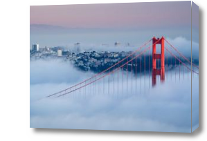 Картина мост в тумане