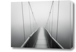 Картина мост в тумане