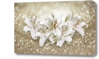 Картина Нежные 3D Белые лилии