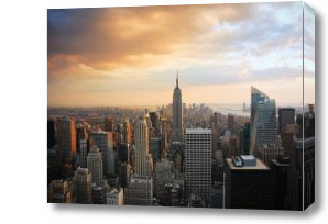 Картина Нью-Йорк. Закат